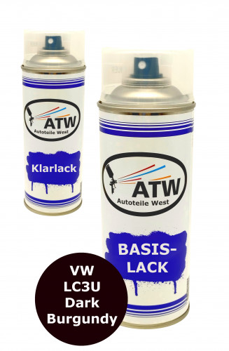 Autolack für VW LC3U Dark Burgundy+400ml Klarlack Set